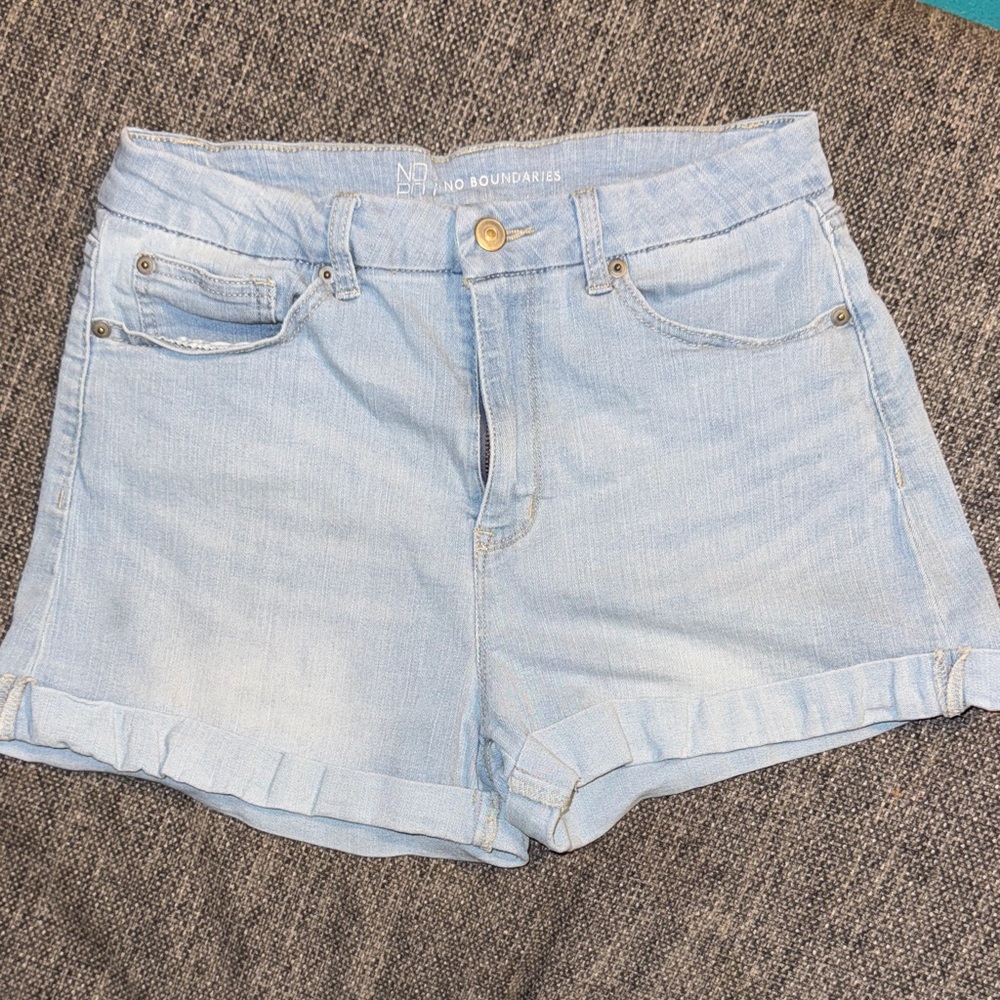 No Boundaries Sky Blue Jean Shorts